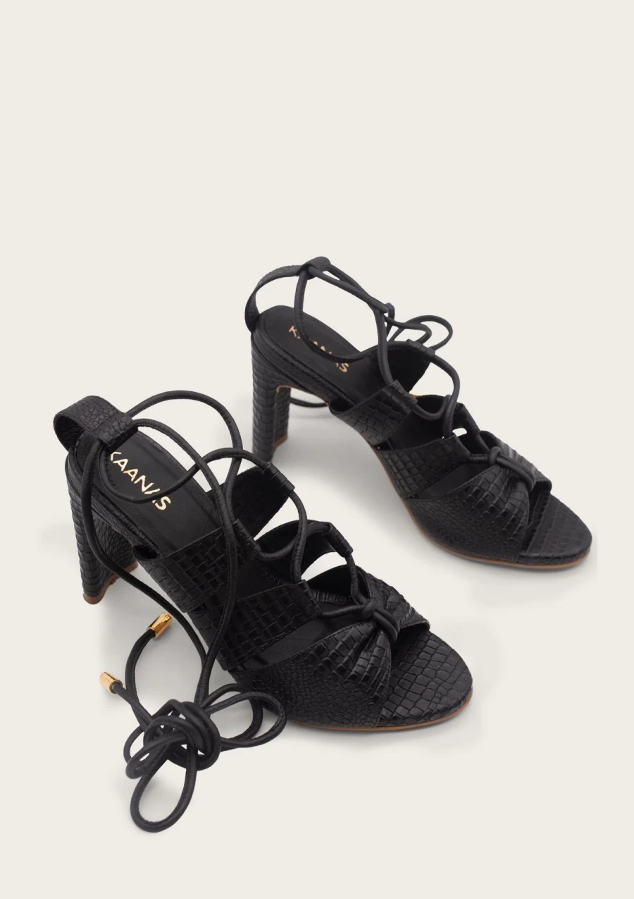 KAANAS Women's Zaria Black Shoes - Stylish & Comfortable Footwear for Women