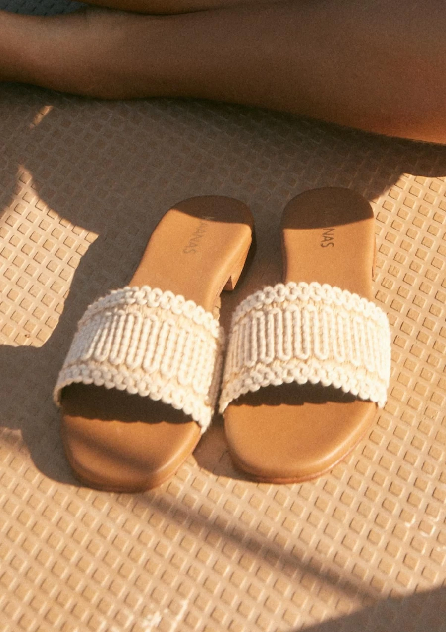 KAANAS Women's Ayla Beige Sandals | Comfortable & Stylish Footwear for Women