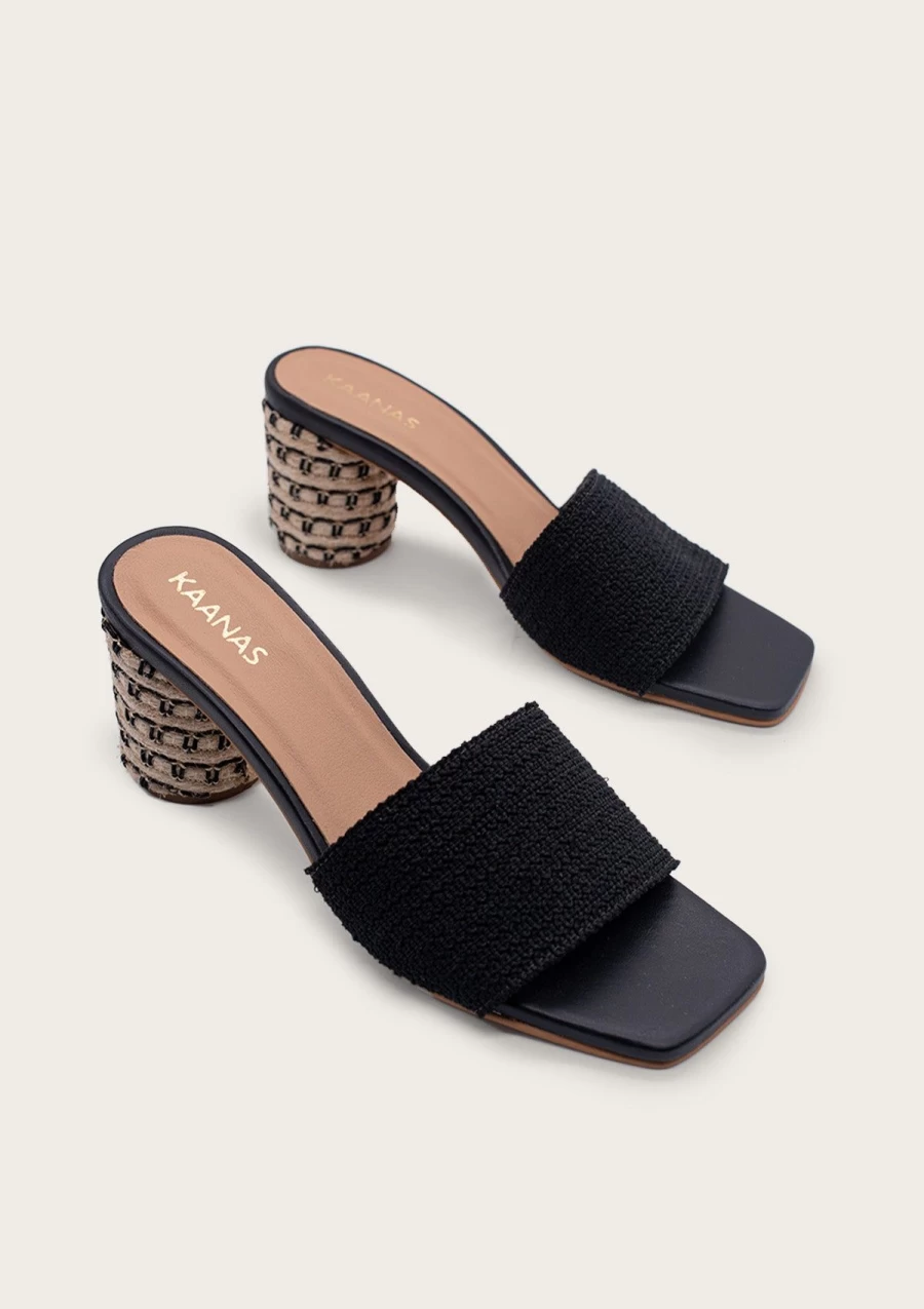 KAANAS Women's Amber Black Fashionable and Comfortable Footwear