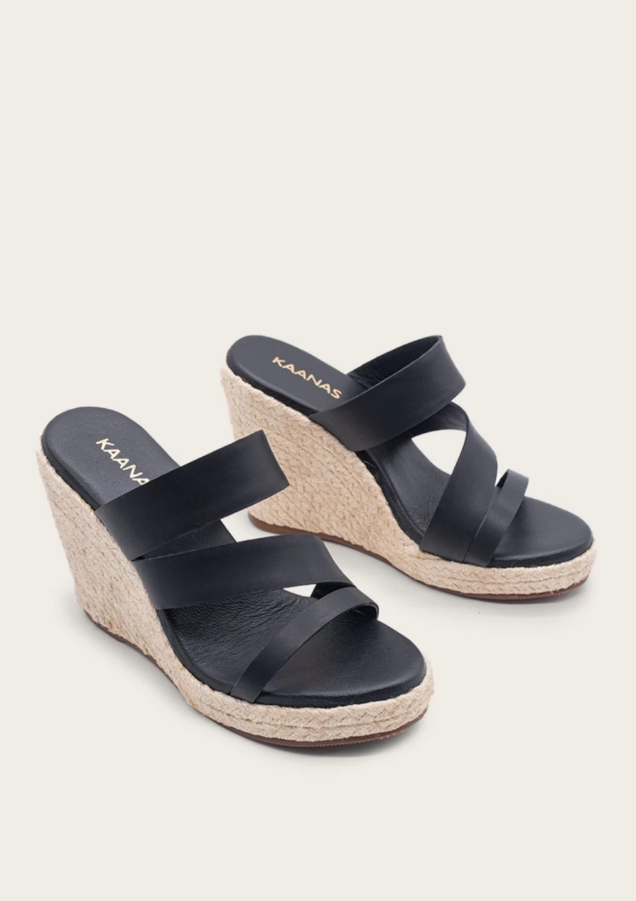 "KAANAS Monarch Black Women's Shoes – Stylish & Comfortable Footwear"